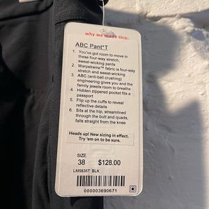 NWT ABC Pant T size 38